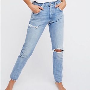 LEVI 501 LIGHT WASH SKINNY JEANS